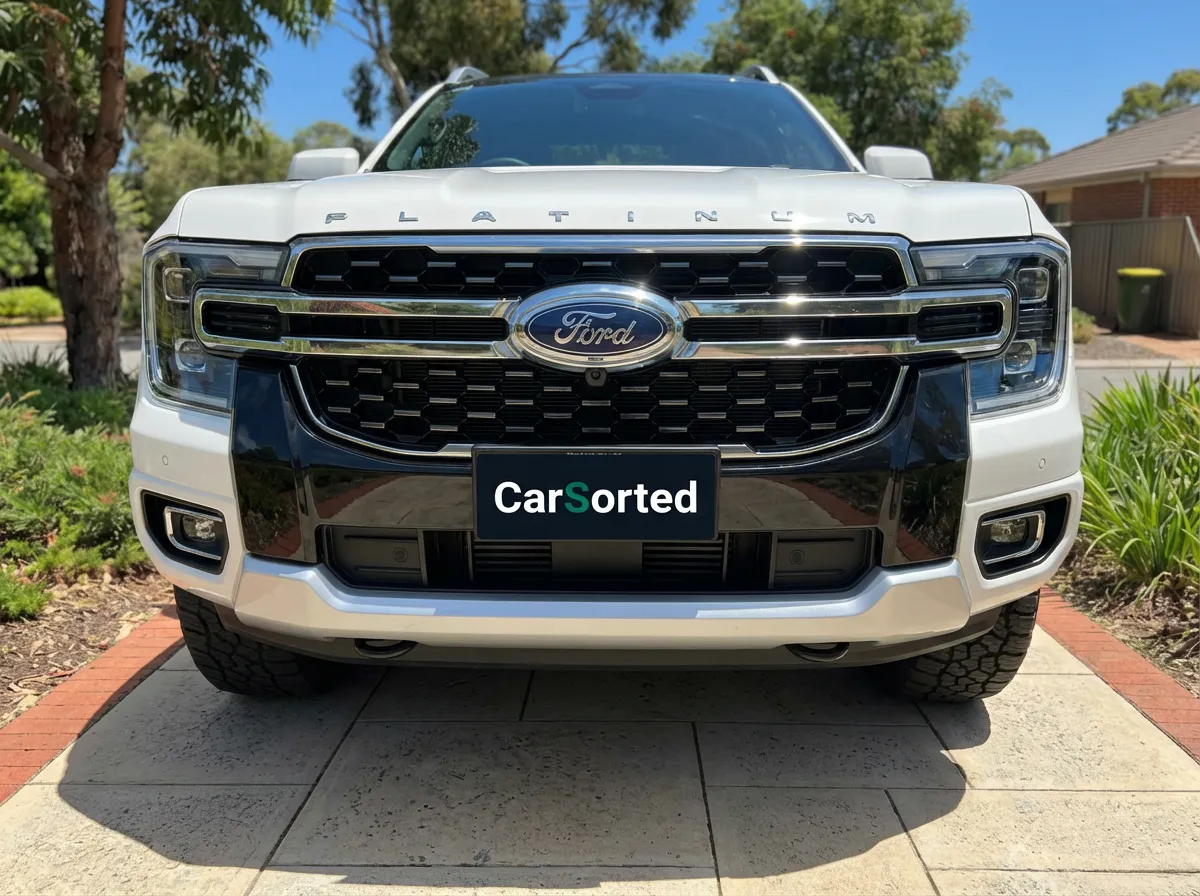 2025 Ford Ranger Platinum dual cab front three-quarter view